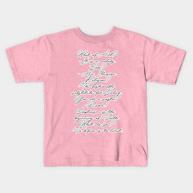 To define is to limit. Kids T-Shirt by LanaBanana